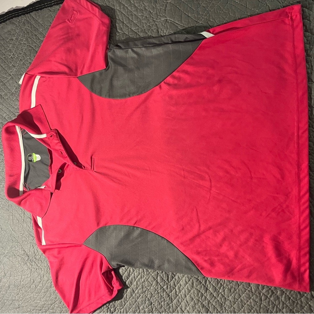 Pro series Red and Gray Athletic Polo Shirt